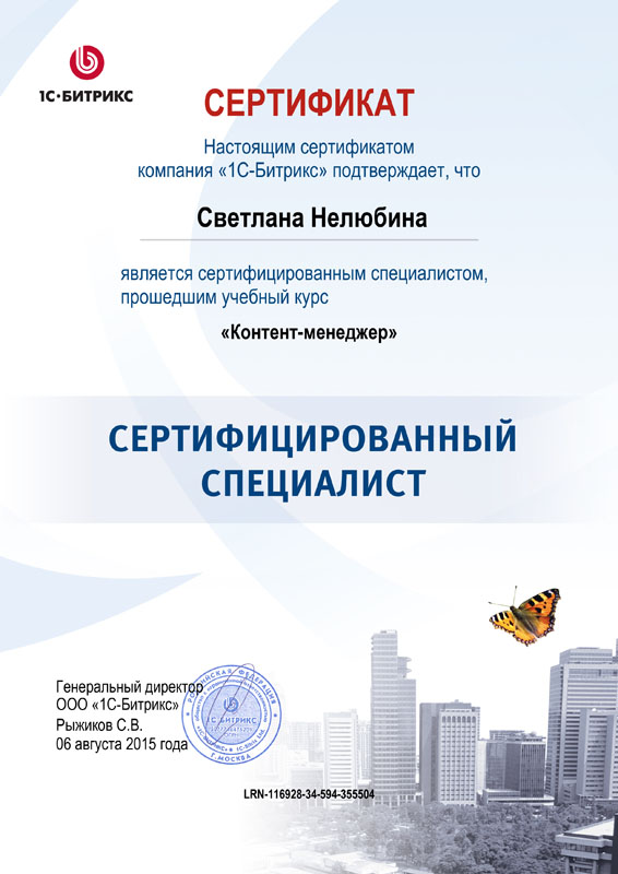 Контент-менеджер, Светлана Нелюбина